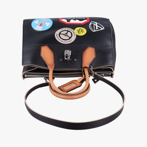 Pre-owned Louis Vuitton World Tour City Steamer MM Black×multicolor Leather M43080 shoulderbag | stylenewstar