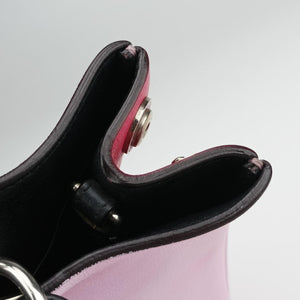 Pre-owned Christian Dior Diorissimo pink×red Leather shoulderbag | stylenewstar