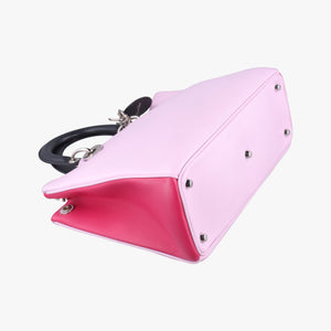 Pre-owned Christian Dior Diorissimo pink×red Leather shoulderbag | stylenewstar