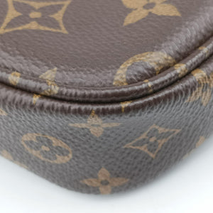 Pre-owned Louis Vuitton Multi Pochette Accessoir brown×khaki Monogram Canvas M44813 shoulderbag | stylenewstar