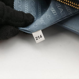 Pre-owned Prada Galleria Blue SAFFIANO Leather BN1801 shoulderbag | stylenewstar