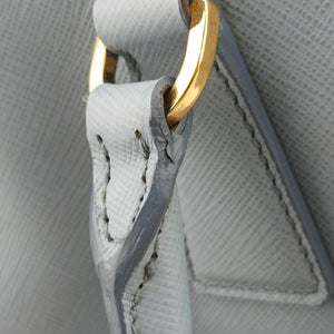 Pre-owned Prada Galleria Blue SAFFIANO Leather BN1801 shoulderbag | stylenewstar