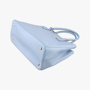 Pre-owned Prada Galleria Blue SAFFIANO Leather BN1801 shoulderbag | stylenewstar