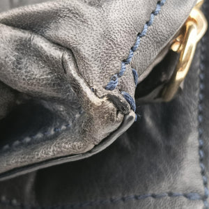 Vintage Givenchy Pandora Navy Leather shoulderbag | stylenewstar