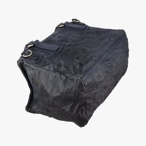 Vintage Givenchy Pandora Navy Leather shoulderbag | stylenewstar