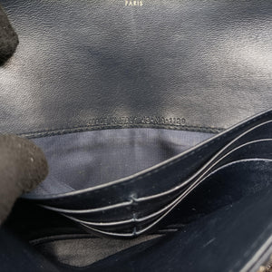 Pre-owned Christian Dior Saddle Navy×Gray jacquard shoulderbag | stylenewstar