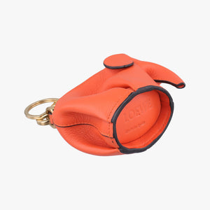 Pre-owned Loewe Elephant Pouch Orange Leather coinpurse | stylenewstar