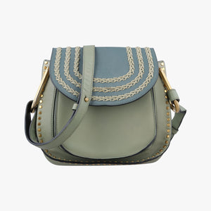 Secondhand Chloe Hudson Blue × Green leather shoulderbag | stylenewstar