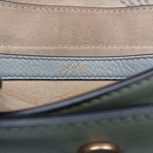 Secondhand Chloe Hudson Blue × Green leather shoulderbag | stylenewstar