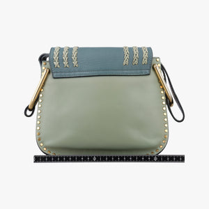 Secondhand Chloe Hudson Blue × Green leather shoulderbag | stylenewstar