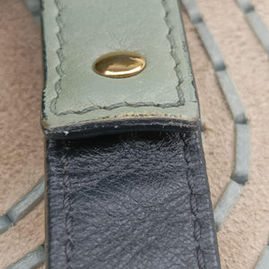 Secondhand Chloe Hudson Blue × Green leather shoulderbag | stylenewstar