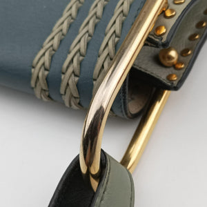 Secondhand Chloe Hudson Blue × Green leather shoulderbag | stylenewstar
