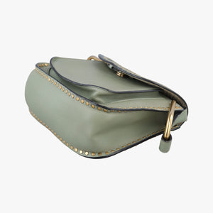 Secondhand Chloe Hudson Blue × Green leather shoulderbag | stylenewstar