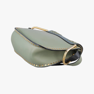 Secondhand Chloe Hudson Blue × Green leather shoulderbag | stylenewstar