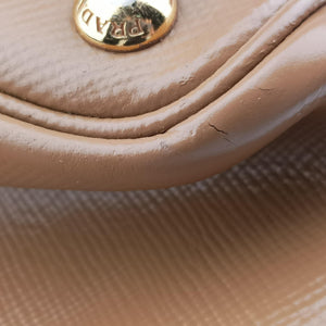 Vintage Prada Double Cuir Camel SAFFIANO Leather BN2755 shoulderbag | stylenewstar