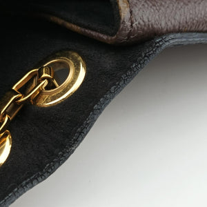 Secondhand Louis Vuitton PALLAS Chain Brown×Noir Monogram Canvas×calf leather M41223 shoulderbag | stylenewstar