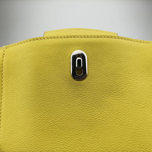 Pre-owned Hermes Sac A Dos GR24 Jaune Ambre Evercolor Calfskin backpack/rucksack | stylenewstar