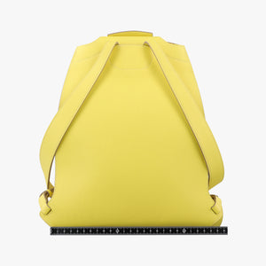 Pre-owned Hermes Sac A Dos GR24 Jaune Ambre Evercolor Calfskin backpack/rucksack | stylenewstar