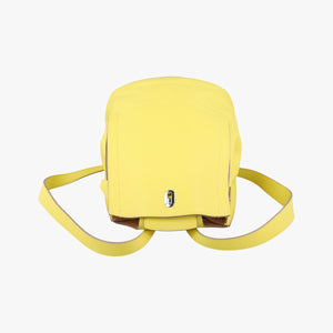 Pre-owned Hermes Sac A Dos GR24 Jaune Ambre Evercolor Calfskin backpack/rucksack | stylenewstar