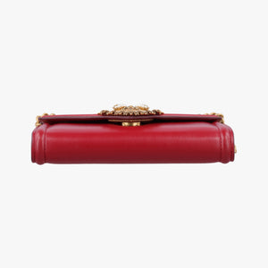 Pre-owned Dolce & Gabbana DEVOTION Red Leather shoulderbag | stylenewstar