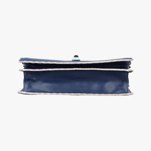 Secondhand Fendi KAN I Blue×Multicolour Leather 8BT283 shoulderbag | stylenewstar