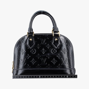 Pre-owned Louis Vuitton Alma BB Bleu Nuit Monogram Vernis shoulderbag | stylenewstar