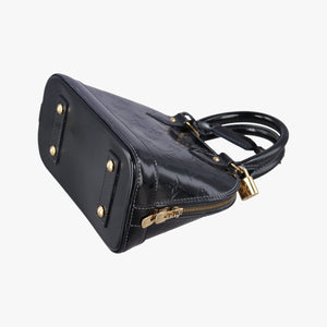 Pre-owned Louis Vuitton Alma BB Bleu Nuit Monogram Vernis shoulderbag | stylenewstar