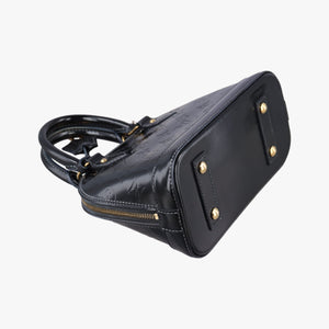 Pre-owned Louis Vuitton Alma BB Bleu Nuit Monogram Vernis shoulderbag | stylenewstar