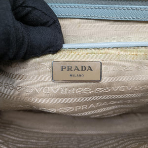 Pre-owned Prada Galleria Blue SAFFIANO Leather BN2274 handbag | stylenewstar