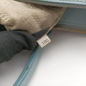 Pre-owned Prada Galleria Blue SAFFIANO Leather BN2274 handbag | stylenewstar