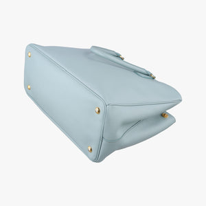 Pre-owned Prada Galleria Blue SAFFIANO Leather BN2274 handbag | stylenewstar