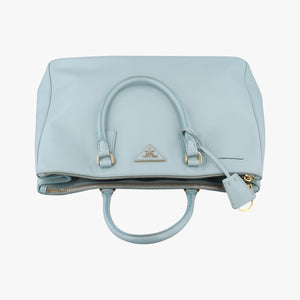 Pre-owned Prada Galleria Blue SAFFIANO Leather BN2274 handbag | stylenewstar