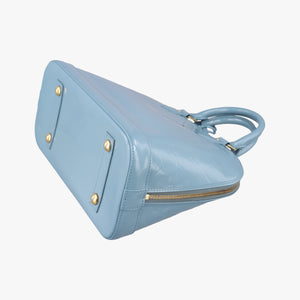 Pre-owned Louis Vuitton Alma PM Light Blue Vernis handbag | stylenewstar