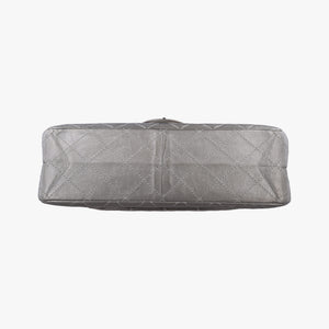Pre-owned Chanel 2.55 double flap Matelasse Silver Leather A37590 shoulderbag | stylenewstar