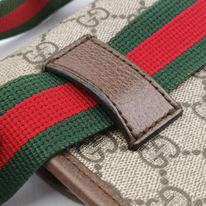 Pre-owned Gucci NEO VINTAGE GG Supreme Brown PVC coated canvas×Leather 493930 bum bag/waist bag | stylenewstar
