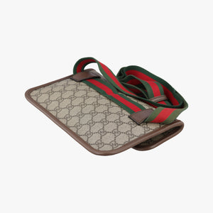 Pre-owned Gucci NEO VINTAGE GG Supreme Brown PVC coated canvas×Leather 493930 bum bag/waist bag | stylenewstar