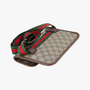 Pre-owned Gucci NEO VINTAGE GG Supreme Brown PVC coated canvas×Leather 493930 bum bag/waist bag | stylenewstar
