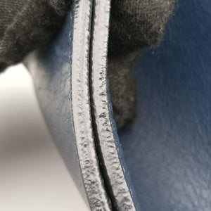 Pre-owned Celine Trapeze Beige×black×blue Suede × leather shoulderbag | stylenewstar