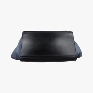 Pre-owned Celine Trapeze Beige×black×blue Suede × leather shoulderbag | stylenewstar