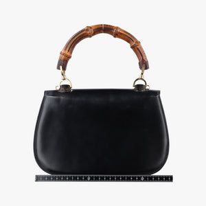 Pre-owned Gucci Bamboo Black Leather 000-21 handbag | stylenewstar