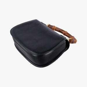Pre-owned Gucci Bamboo Black Leather 000-21 handbag | stylenewstar