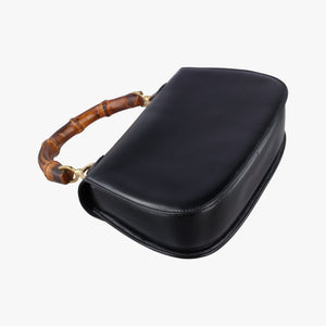 Pre-owned Gucci Bamboo Black Leather 000-21 handbag | stylenewstar