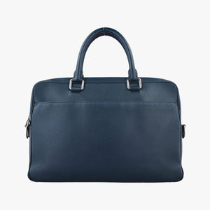 Pre-owned Louis Vuitton Porto Document Business MM Ocean Blue Taiga M32705 handbag | stylenewstar