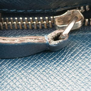 Pre-owned Louis Vuitton Porto Document Business MM Ocean Blue Taiga M32705 handbag | stylenewstar