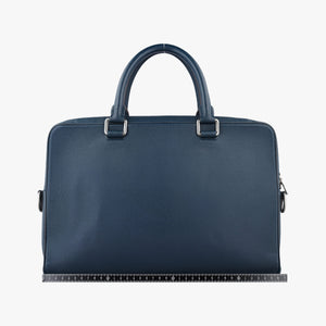 Pre-owned Louis Vuitton Porto Document Business MM Ocean Blue Taiga M32705 handbag | stylenewstar