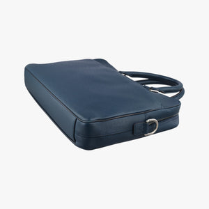 Pre-owned Louis Vuitton Porto Document Business MM Ocean Blue Taiga M32705 handbag | stylenewstar