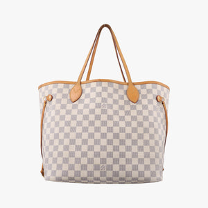 Pre-owned Louis Vuitton Neverfull MM Azur Damier Canvas N51107 handbag | stylenewstar