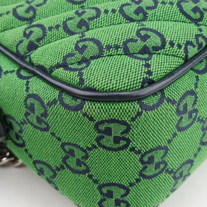 Secondhand Gucci GG Marmont Green canvas 447632 shoulderbag | stylenewstar