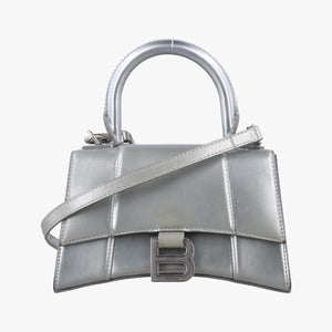 Vintage Balenciaga Hourglass XS Silver leather shoulderbag | stylenewstar