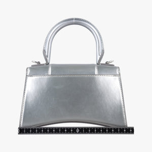 Vintage Balenciaga Hourglass XS Silver leather shoulderbag | stylenewstar